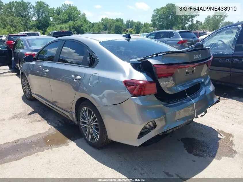 2022 Kia Forte Gt-Line VIN: 3KPF54AD9NE438910 Lot: 42596836