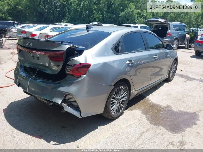 2022 Kia Forte Gt-Line VIN: 3KPF54AD9NE438910 Lot: 42596836