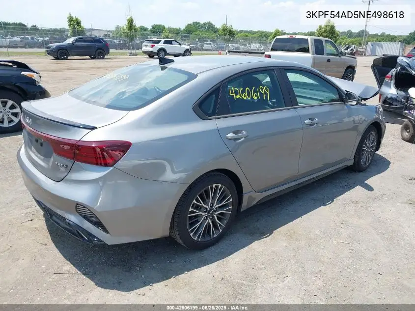 2022 Kia Forte Gt-Line VIN: 3KPF54AD5NE498618 Lot: 42606199