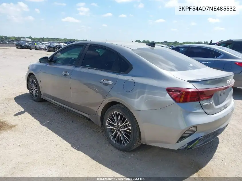 2022 Kia Forte Gt-Line VIN: 3KPF54AD7NE485532 Lot: 42606813