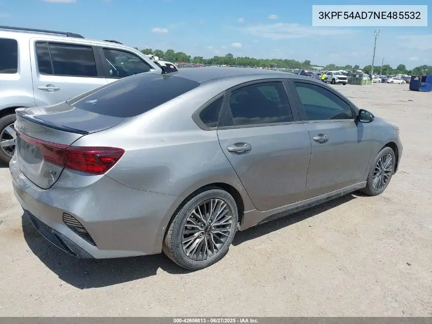 2022 Kia Forte Gt-Line VIN: 3KPF54AD7NE485532 Lot: 42606813