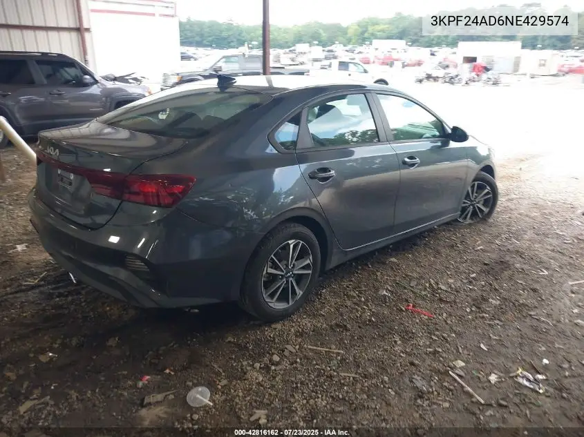 2022 Kia Forte Lxs VIN: 3KPF24AD6NE429574 Lot: 42816162