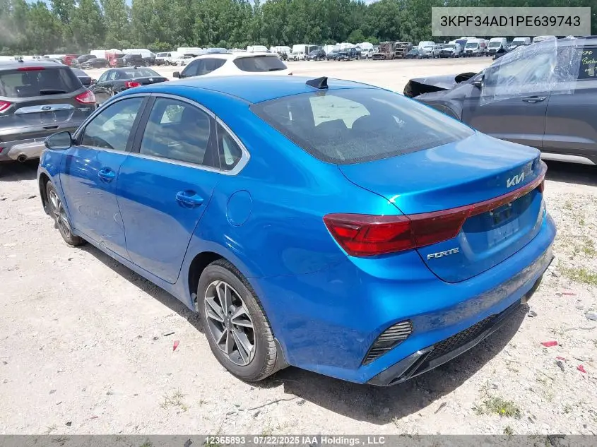2023 Kia Forte Ex/Ex+/Ex Premium VIN: 3KPF34AD1PE639743 Lot: 12365893