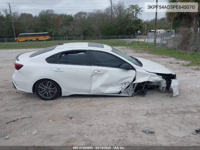 2023 Kia Forte Gt-Line VIN: 3KPF54AD3PE645070 Lot: 41550640