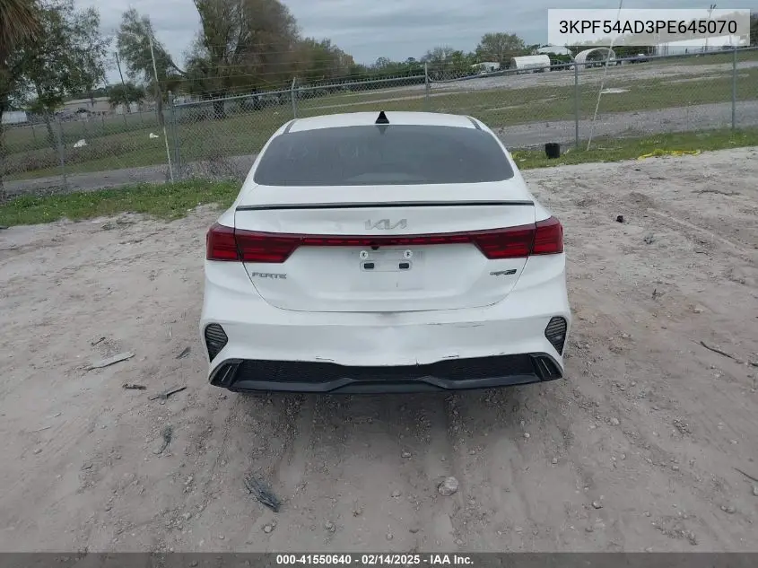 2023 Kia Forte Gt-Line VIN: 3KPF54AD3PE645070 Lot: 41550640