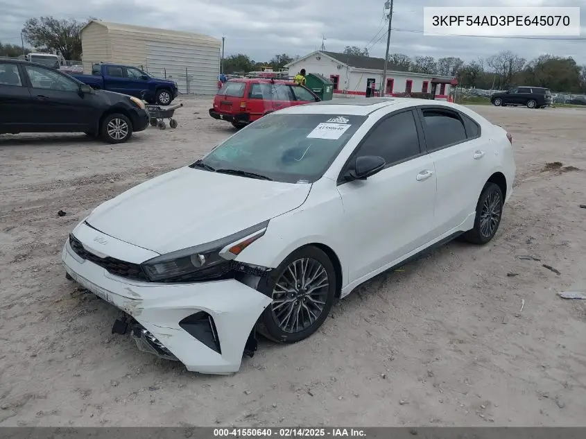 2023 Kia Forte Gt-Line VIN: 3KPF54AD3PE645070 Lot: 41550640