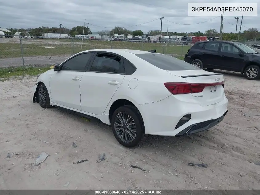 2023 Kia Forte Gt-Line VIN: 3KPF54AD3PE645070 Lot: 41550640