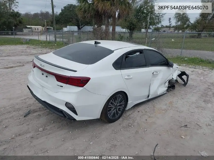2023 Kia Forte Gt-Line VIN: 3KPF54AD3PE645070 Lot: 41550640