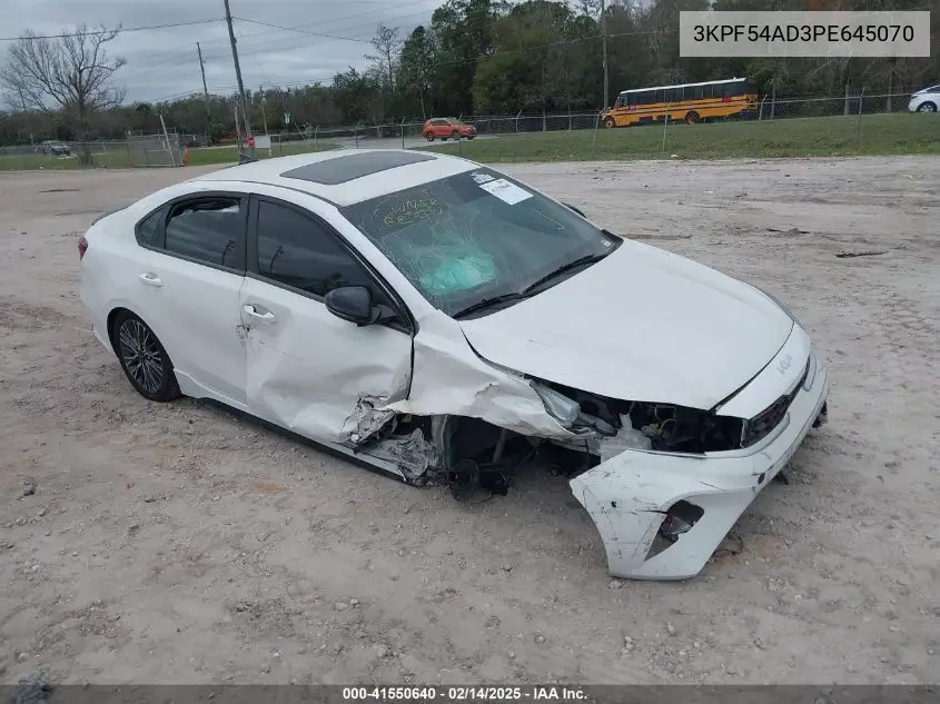 2023 Kia Forte Gt-Line VIN: 3KPF54AD3PE645070 Lot: 41550640