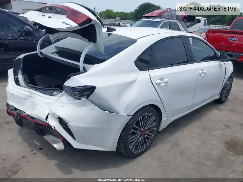 2023 Kia Forte Gt VIN: 3KPF44AC6PE518193 Lot: 42262415