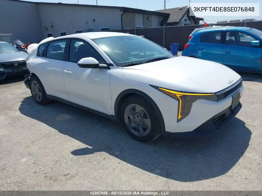 2025 Kia K4 Lx VIN: 3KPFT4DE8SE076848 Lot: 12307858