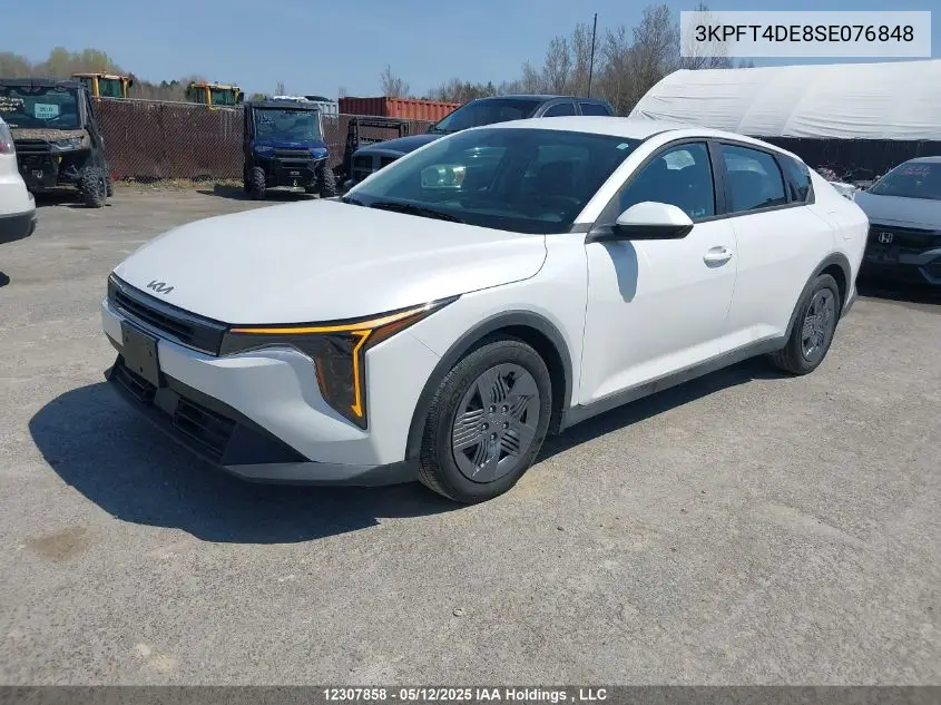 2025 Kia K4 Lx VIN: 3KPFT4DE8SE076848 Lot: 12307858