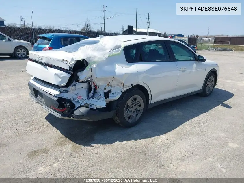2025 Kia K4 Lx VIN: 3KPFT4DE8SE076848 Lot: 12307858