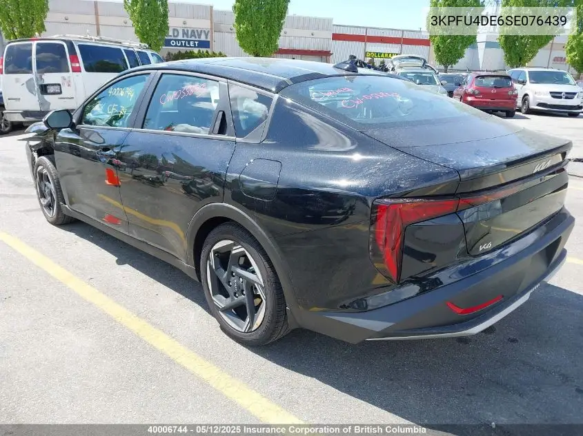 2025 Kia K4 Ex/Ex+ VIN: 3KPFU4DE6SE076439 Lot: 40006744