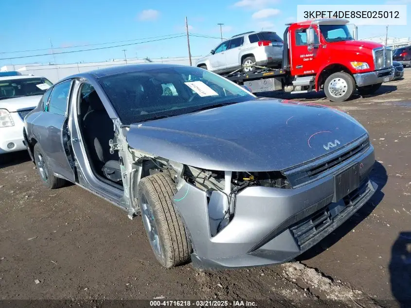 2025 Kia K4 Lxs VIN: 3KPFT4DE8SE025012 Lot: 41716218