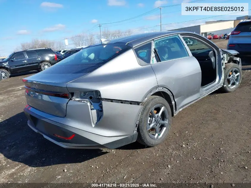 2025 Kia K4 Lxs VIN: 3KPFT4DE8SE025012 Lot: 41716218