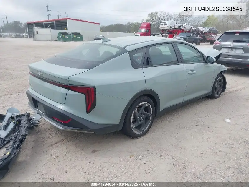2025 Kia K4 Ex VIN: 3KPFU4DE2SE038545 Lot: 41794034