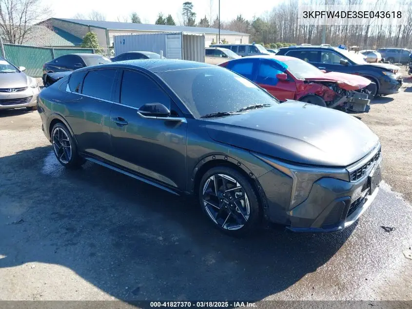 2025 Kia K4 Gt-Line VIN: 3KPFW4DE3SE043618 Lot: 41827370