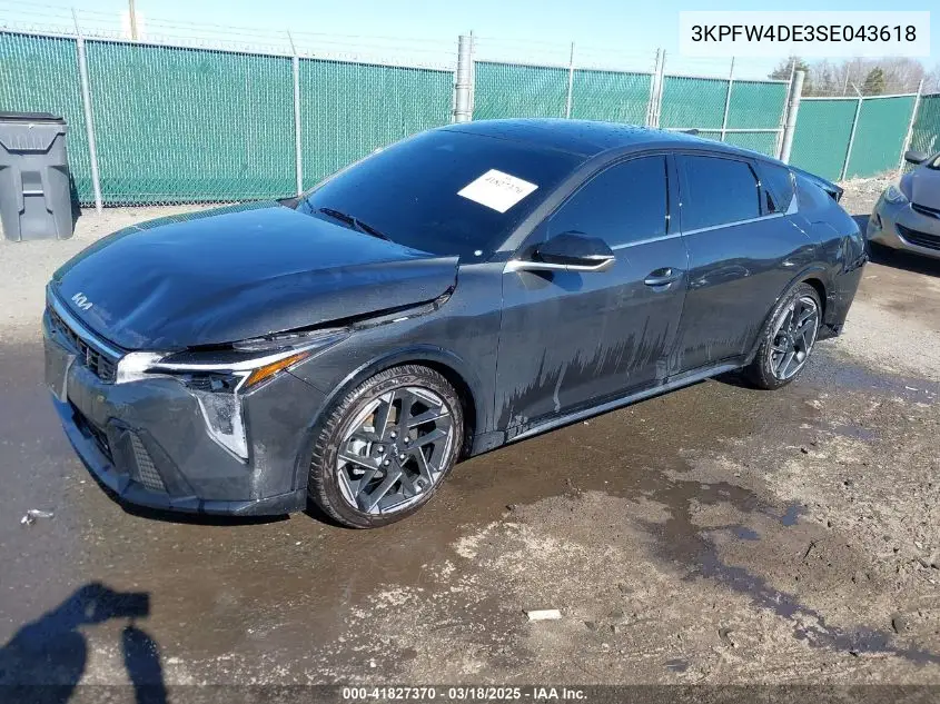 2025 Kia K4 Gt-Line VIN: 3KPFW4DE3SE043618 Lot: 41827370