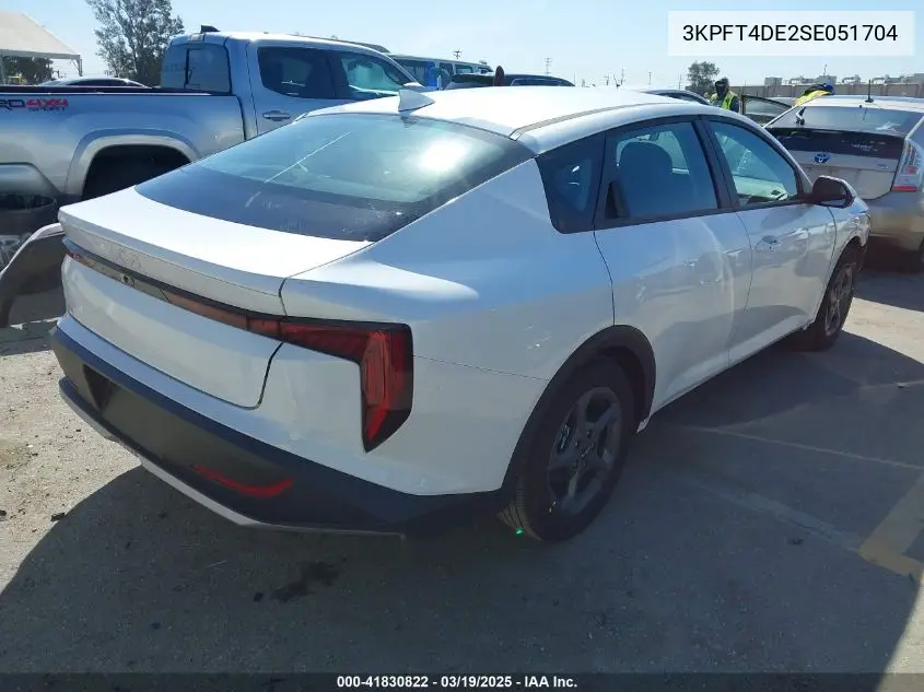 2025 Kia K4 Lxs VIN: 3KPFT4DE2SE051704 Lot: 41830822