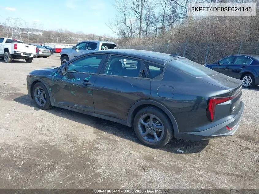2025 Kia K4 Lxs VIN: 3KPFT4DE0SE024145 Lot: 41863411