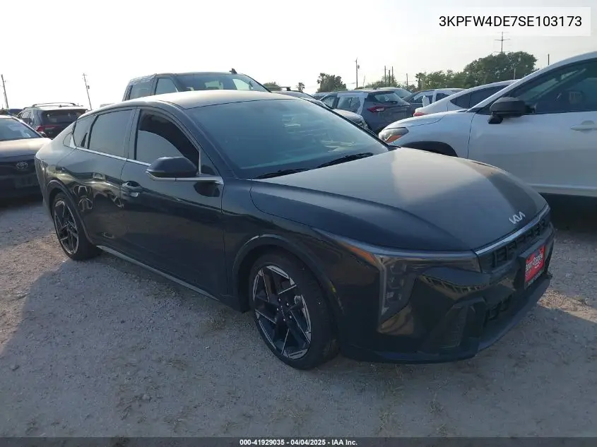2025 Kia K4 Gt-Line VIN: 3KPFW4DE7SE103173 Lot: 41929035