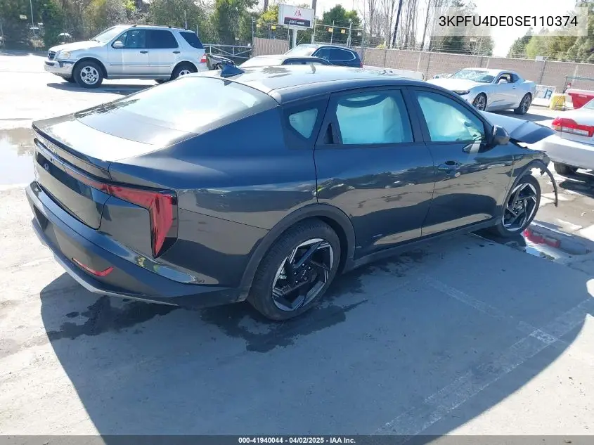 2025 Kia K4 Ex VIN: 3KPFU4DE0SE110374 Lot: 41940044