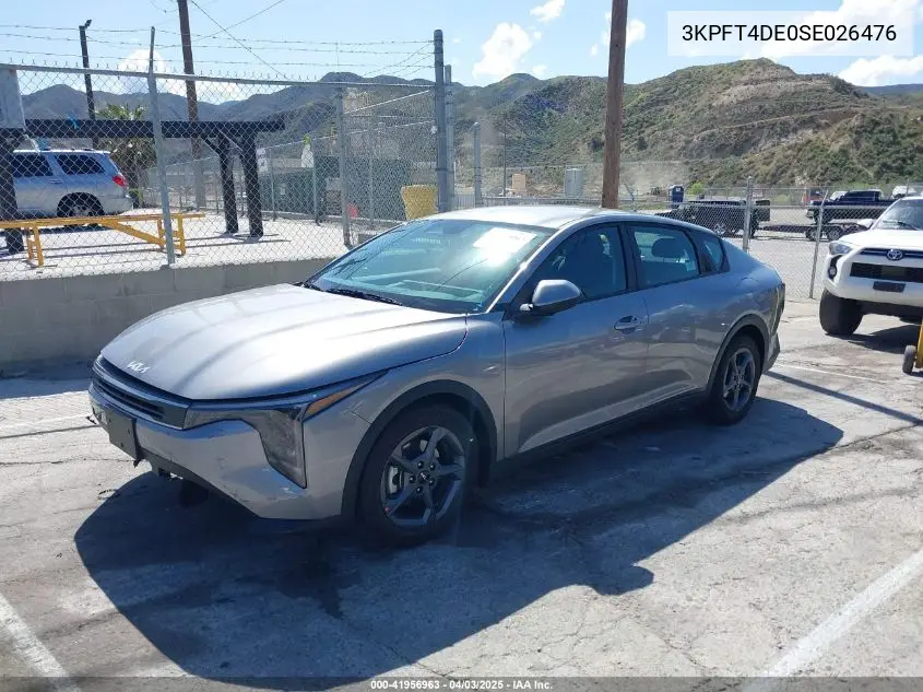 2025 Kia K4 Lxs VIN: 3KPFT4DE0SE026476 Lot: 41956963