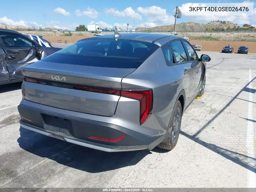 2025 Kia K4 Lxs VIN: 3KPFT4DE0SE026476 Lot: 41956963