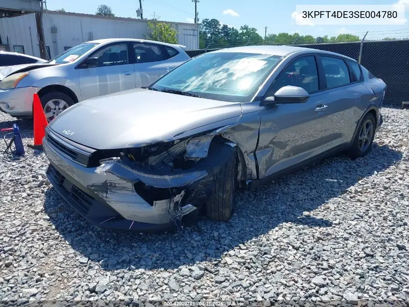 2025 Kia K4 Lxs VIN: 3KPFT4DE3SE004780 Lot: 42009701