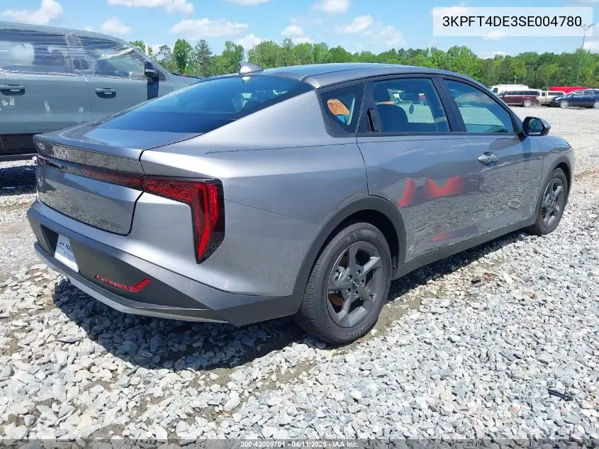 2025 Kia K4 Lxs VIN: 3KPFT4DE3SE004780 Lot: 42009701