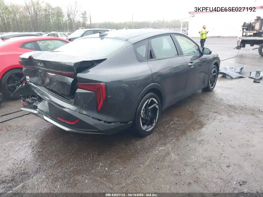 2025 Kia K4 Ex VIN: 3KPFU4DE6SE027192 Lot: 42027122