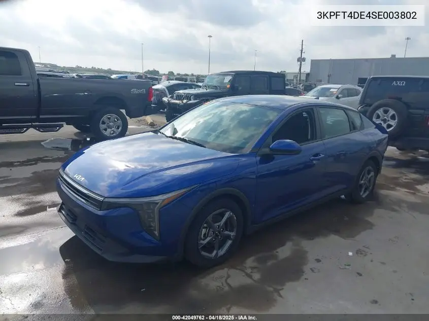 2025 Kia K4 Lxs VIN: 3KPFT4DE4SE003802 Lot: 42049762