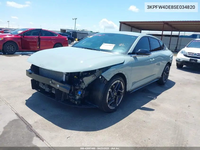 2025 Kia K4 Gt-Line VIN: 3KPFW4DE8SE034820 Lot: 42097469
