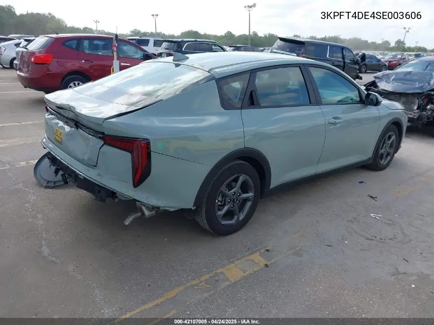 2025 Kia K4 Lxs VIN: 3KPFT4DE4SE003606 Lot: 42107005