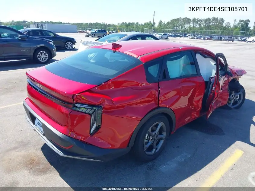2025 Kia K4 Lxs VIN: 3KPFT4DE4SE105701 Lot: 42107058
