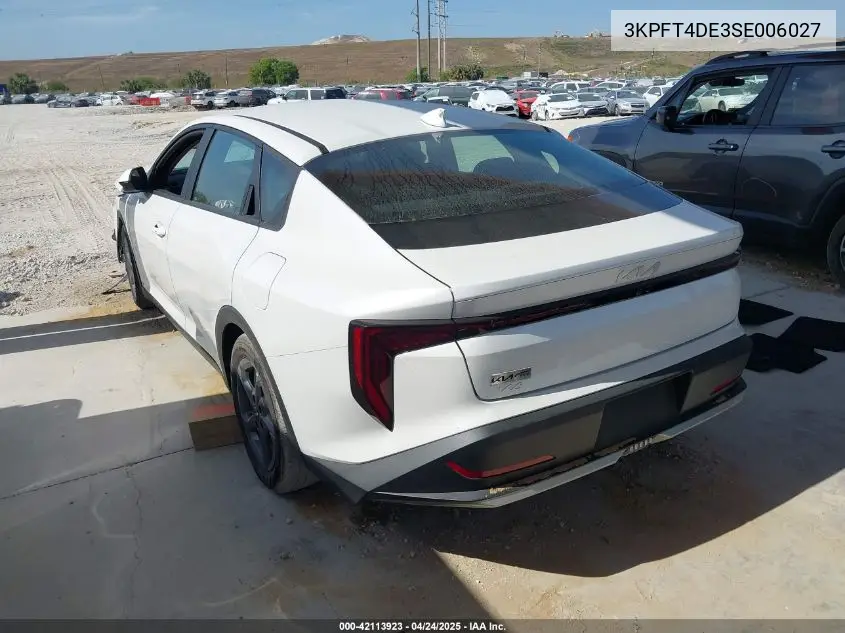 2025 Kia K4 Lxs VIN: 3KPFT4DE3SE006027 Lot: 42113923