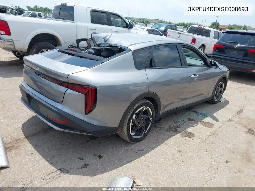 2025 Kia K4 Ex VIN: 3KPFU4DEXSE008693 Lot: 42115364