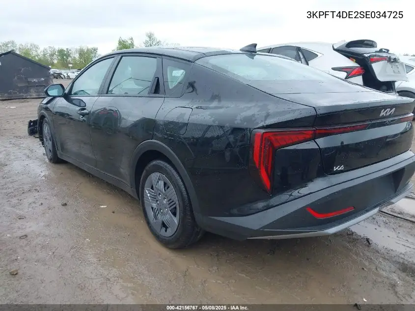 2025 Kia K4 Lx VIN: 3KPFT4DE2SE034725 Lot: 42156767