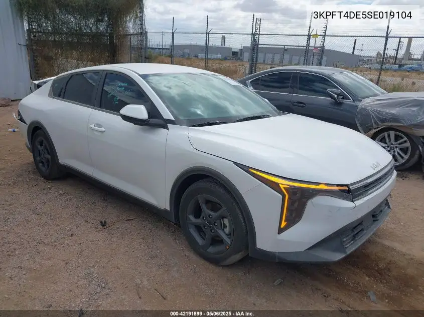 2025 Kia K4 Lxs VIN: 3KPFT4DE5SE019104 Lot: 42191899