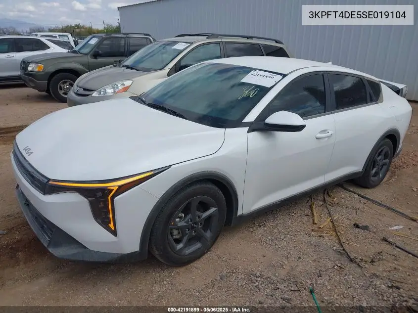2025 Kia K4 Lxs VIN: 3KPFT4DE5SE019104 Lot: 42191899