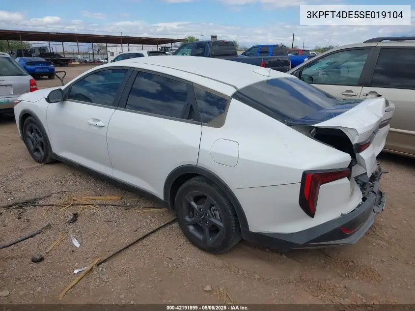 2025 Kia K4 Lxs VIN: 3KPFT4DE5SE019104 Lot: 42191899