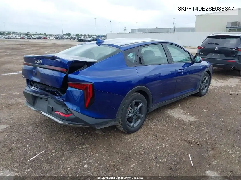 2025 Kia K4 Lxs VIN: 3KPFT4DE2SE033347 Lot: 42207340