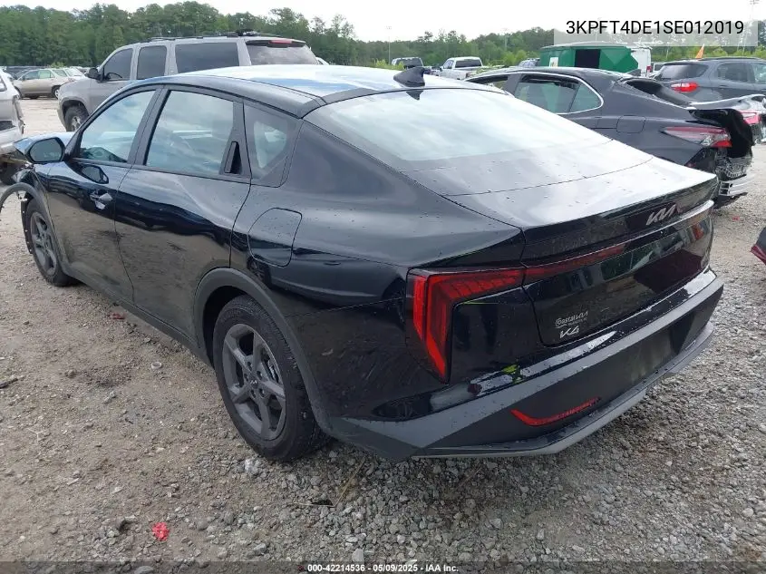 2025 Kia K4 Lxs VIN: 3KPFT4DE1SE012019 Lot: 42214536