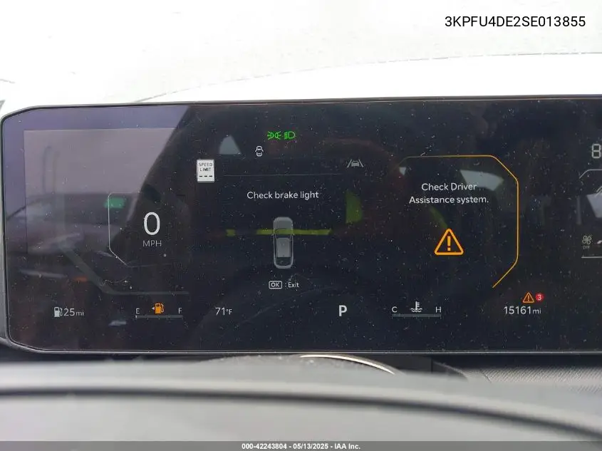 2025 Kia K4 Ex VIN: 3KPFU4DE2SE013855 Lot: 42243804