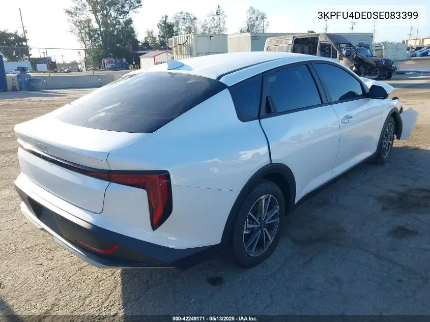 2025 Kia K4 Ex VIN: 3KPFU4DE0SE083399 Lot: 42249171