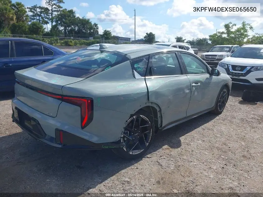 2025 Kia K4 Gt-Line VIN: 3KPFW4DEXSE065650 Lot: 42249241