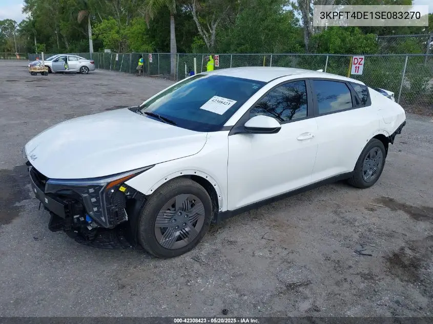 2025 Kia K4 Lx VIN: 3KPFT4DE1SE083270 Lot: 42308423