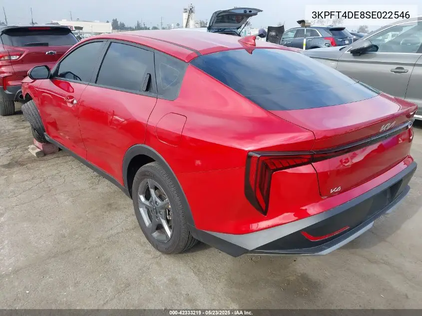 2025 Kia K4 Lxs VIN: 3KPFT4DE8SE022546 Lot: 42333219
