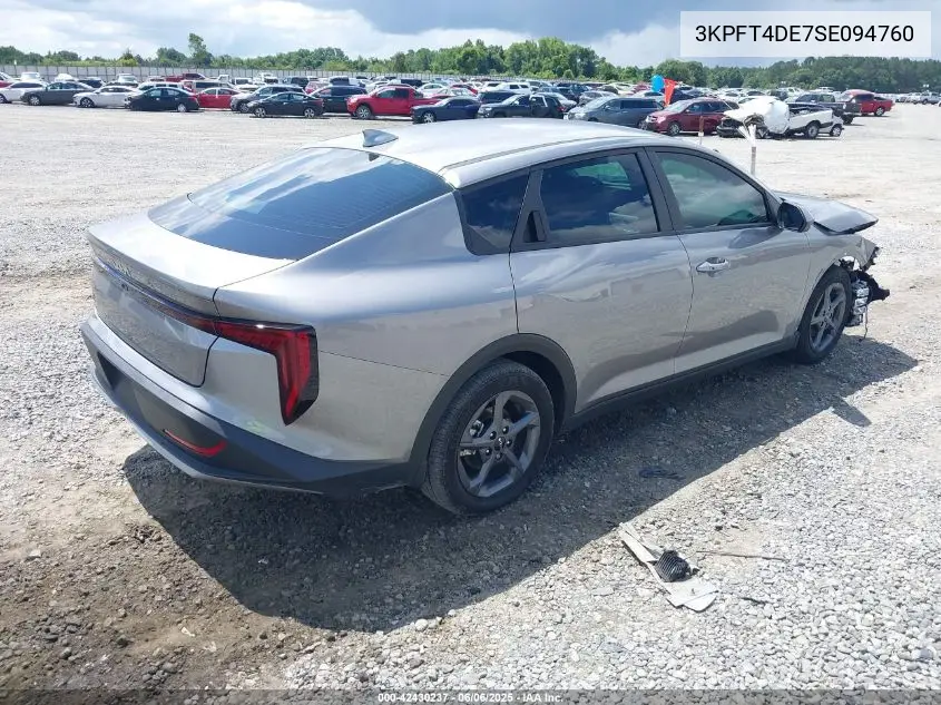 2025 Kia K4 Lxs VIN: 3KPFT4DE7SE094760 Lot: 42430237